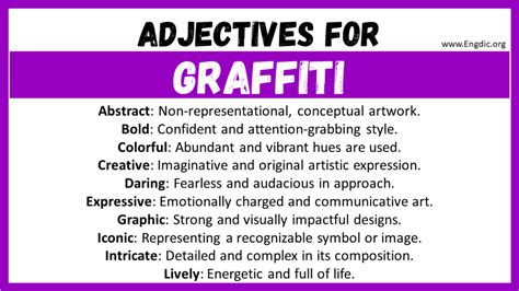 words to describe graffiti art.